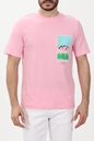 JACK & JONES-Ανδρικό t-shirt JACK & JONES 12235226 JORTULUM LANDSCAPE ροζ